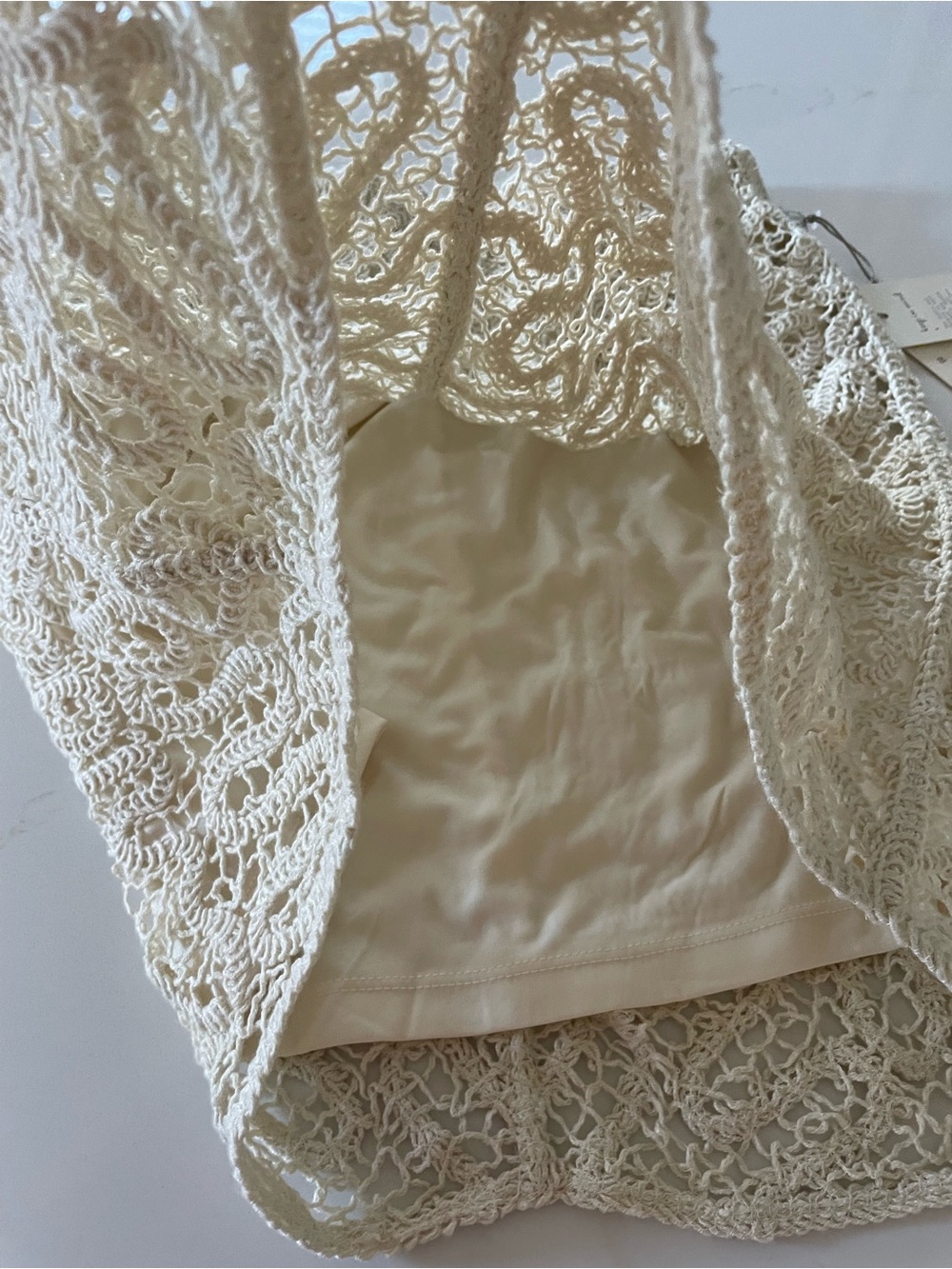 a new day Cream Crochet Lace Mini Skirt - Picture 4 of 8